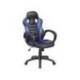 SILLA ROCADA GAMING CON BRAZOS FIJOS BASE NYLON CON RUEDAS BASCULANTE SIMILPIEL COLOR NEGRO/AZUL 480X490X1060-1160