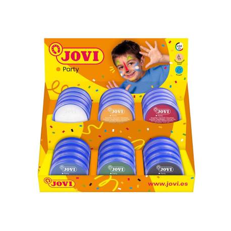 CREMA MAQUILLAJE MARCA JOVI FACE PAINT 8 ML EXPOSITOR DE 24 UNIDADES 6 COLORES SURTIDOS