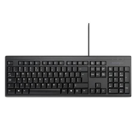 TECLADO KENSINGTON KB100 EQ CON CABLE 2400 DPI USB-A NEGRO