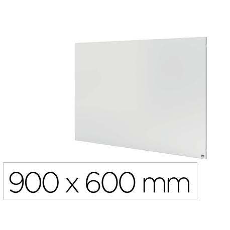 PIZARRA BLANCA MARCA NOBO INFINITY SIN MARCO ACERO LACADO MAGNETICO 900X600 MM