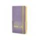 CUADERNO CON GOMILLA ANTARTIK NOTES TAPA BLANDA DIN A6 RAYAS MORADO Y AMARILLO 100 HOJAS 80 GR FSC