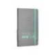 CUADERNO CON GOMILLA ANTARTIK NOTES TAPA BLANDA DIN A6 CUADRICULA GRIS Y TURQUESA 100 HOJAS 80 GR FSC