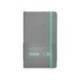 CUADERNO CON GOMILLA ANTARTIK NOTES TAPA BLANDA DIN A6 RAYAS GRIS Y TURQUESA 100 HOJAS 80 GR FSC