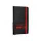 CUADERNO CON GOMILLA ANTARTIK NOTES TAPA BLANDA DIN A6 RAYAS NEGRO Y ROJO 100 HOJAS 80 GR FSC