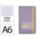 CUADERNO CON GOMILLA ANTARTIK NOTES TAPA DURA DIN A6 HOJAS CUADRICULA MORADO Y AMARILLO 100 HOJAS 80 GR FSC