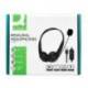 AURICULAR MARCA Q-CONNECT BIAURAL DIADEMA CON MICROFONO Y CONTROL DE VOLUMEN CONEXION USB COLOR NEGRO