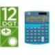 CALCULADORA LIDERPAPEL SOBREMESA XF28 12 DIGITOS AZUL DOBLE LINEA COSTES VENTAS MARGEN Y TASAS SOLAR Y PILAS