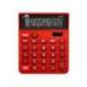 CALCULADORA LIDERPAPEL SOBREMESA XF22 10 DIGITOS SOLAR Y PILAS ROJO 127X105X24 MM