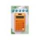 CALCULADORA LIDERPAPEL BOLSILLO XF10 8 DIGITOS SOLAR Y PILAS NARANJA 115X65X8 MM