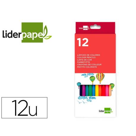 Lapices de colores Liderpapel Hexagonal con 12 unidades