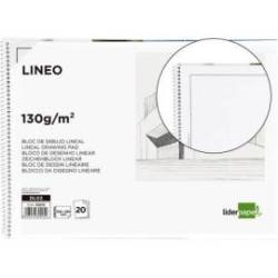 Bloc de dibujo Liderpapel Folio 20 hojas 130 gr