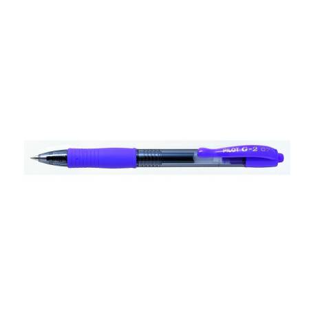 BOLIGRAFO PILOT G-2 VIOLETA TINTA GEL RETRACTIL SUJECION DE CAUCHO