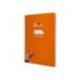 CUADERNO ESPIRAL LIDERPAPEL DIN A4 PAUTAGUIA TAPA DURA 80H 90 GR CUADRO PAUTADO 5MM NARANJA