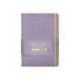 CUADERNO CON GOMILLA ANTARTIK NOTES TAPA DURA DIN A5 HOJAS RAYAS MORADO Y AMARILLO 100 HOJAS 80 GR FSC