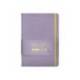 CUADERNO CON GOMILLA ANTARTIK NOTES TAPA DURA DIN A5 HOJAS PUNTOS MORADO Y AMARILLO 100 HOJAS 80 GR FSC