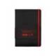 CUADERNO CON GOMILLA ANTARTIK NOTES TAPA DURA A5 HOJAS RAYAS NEGRO Y ROJO 100 HOJAS 80 GR FSC