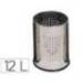 Papelera metalica cromada 12 L