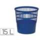 Papelera plastico rejilla azul 15 L