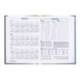 AGENDA ENCUADERNADA LIDERPAPEL CORFU A5 2025 DÍA PÁGINA COLOR AZUL PAPEL 60 GR