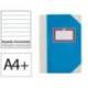 LIBRO CARTONE COSIDO FERNANDES FLECHA DIN A4+ RAYADO HORIZONTAL 50 HOJAS 100 GR COLOR AZUL