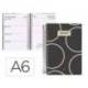 AGENDA ESPIRAL LIDERPAPEL CLAS SIC A6 2025 SEMANA VISTA COLOR BLANCO Y NEGRO 2 PAPEL 70 GR