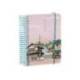 AGENDA ESPIRAL LIDERPAPEL SANTORINI DIN A6 2025 DIA PAGINA ATARDECER ROSA PAPEL 60 GR