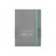 CUADERNO CON GOMILLA ANTARTIK NOTES TAPA BLANDA DIN A5 HOJAS CUADRICULA GRIS Y TURQUESA 80 HOJAS 80 GR FSC