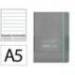 CUADERNO CON GOMILLA ANTARTIK NOTES TAPA BLANDA DIN A5 HOJAS RAYAS GRIS Y TURQUESA 80 HOJAS 80 GR FSC
