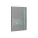 CUADERNO CON GOMILLA ANTARTIK NOTES TAPA BLANDA DIN A5 HOJAS LISAS GRIS Y TURQUESA 80 HOJAS 80 GR FSC