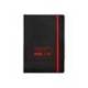 CUADERNO CON GOMILLA ANTARTIK NOTES TAPA BLANDA DIN A5 HOJAS CUADRICULA NEGRO Y ROJO 80 HOJAS 80 GR FSC