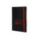 CUADERNO CON GOMILLA ANTARTIK NOTES TAPA BLANDA DIN A5 HOJAS CUADRICULA NEGRO Y ROJO 80 HOJAS 80 GR FSC