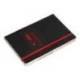 CUADERNO CON GOMILLA ANTARTIK NOTES TAPA BLANDA DIN A5 HOJAS CUADRICULA NEGRO Y ROJO 80 HOJAS 80 GR FSC