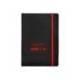 CUADERNO CON GOMILLA ANTARTIK NOTES TAPA BLANDA DIN A5 HOJAS LISAS NEGRO Y ROJO 80 HOJAS 80 GR FSC