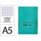 CUADERNO CON GOMILLA ANTARTIK NOTES TAPA BLANDA DIN A5 HOJAS CUADRICULA TURQUESA 80 HOJAS 80 GR FSC