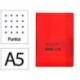 CUADERNO CON GOMILLA ANTARTIK NOTES TAPA BLANDA DIN A5 HOJAS PUNTOS ROJO 80 HOJAS 80 GR FSC