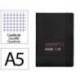 CUADERNO CON GOMILLA ANTARTIK NOTES TAPA BLANDA DIN A5 HOJAS CUADRICULA NEGRO 80 HOJAS 80 GR FSC