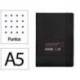 CUADERNO CON GOMILLA ANTARTIK NOTES TAPA BLANDA DIN A5 HOJAS PUNTOS NEGRO 80 HOJAS 80 GR FSC