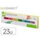 ROTULADOR MARCA Q-CONNECT FLUORESCENTE PUNTA BISELADA ESTUCHE DE SOBREMESA 23 UNIDADES COLORES SURTIDOS