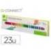 ROTULADOR MARCA Q-CONNECT FLUORESCENTE PUNTA BISELADA ESTUCHE DE SOBREMESA 23 UNIDADES COLORES SURTIDOS