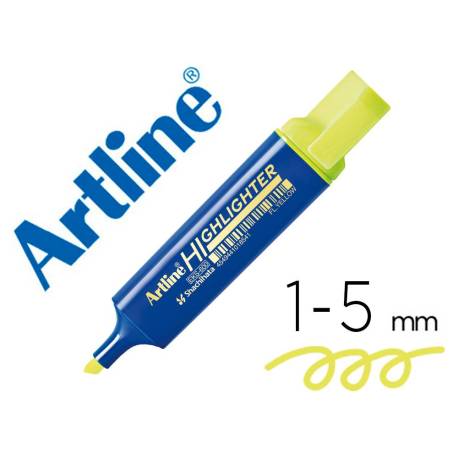 ROTULADOR ARTLINE FLUORESCENTE EKS-600 COLOR AMARILLO PUNTA BISELADA