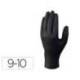 Guantes deltaplus de nitrilo desechable color negro caja de 100 unidades talla 9-10