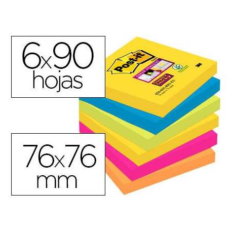 Pack blocs Post-it ® 76 x 76 mm encelofanados