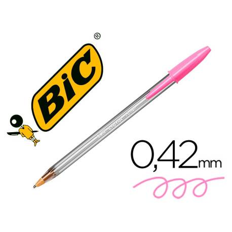 Boligrafo Bic Cristal Fun 1,6 mm Color Rosa