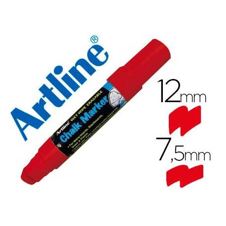 Rotulador Artline EPW-12 para pizarra tipo tiza Color rojo