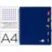 Cuaderno espiral liderpapel a4 micro executive tapa plastico 100h 80 gr cuadro 5mm 5 separadores con gomilla color azul