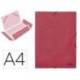 Carpetas gomas carton prespan Liderpapel A3 Rojo/rosado