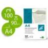 Papel verjurado liderpapel tamaño A4 90g/m2 blanco paquete de 100 hojas.
