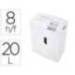 Destructora de Documentos HSM Shredstar X10 Corte en partículas 8 Hojas 20L Nivel seguridad P-4 Blanco