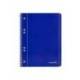 Cuaderno espiral Liderpapel Din A5 micro serie azul tapa blanda 80h 75 gr horizontal 6 taladros color azul