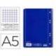 Cuaderno espiral Liderpapel Din A5 micro serie azul tapa blanda 80h 75 gr cuadro5mm 6 taladros color azul